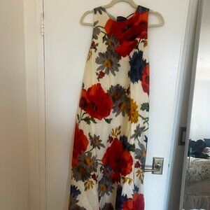 Tuckernuck Crimson Poppy Cotton Linen Portia Dress